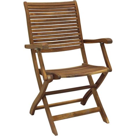 SEDIA RIVIERA CON BRACCIOLI IN LEGNO DI ACACIA MASSICCIO (1/5)