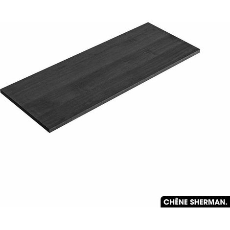 Plan de vasque en bois CHÊNE SHERMAN L.90 x P.46 x H.2,5 (1/4)