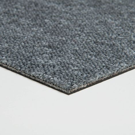 Dalle moquette 50x50 cm gris foncé – 100% polypropylène – Dos bitume renforcé – Surface bouclée antidérapante – Facile à poser sans colle – Schatex