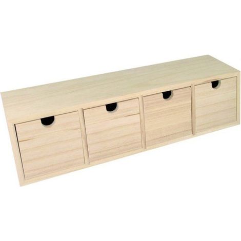 MEUBLE 4 TIROIRS 43,5X9,5X12 CM BOIS