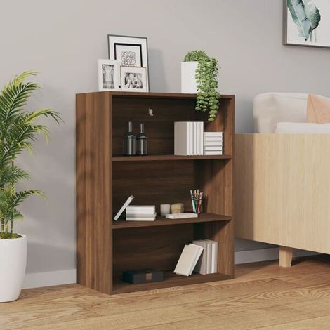Meuble de Rangement Mural en Chêne, Placard Suspendu Marron 69,5 x 32,5 x 90 cm, Étagère de Stockage Design pour Salon, Cuisine ou Entrée (1/5)
