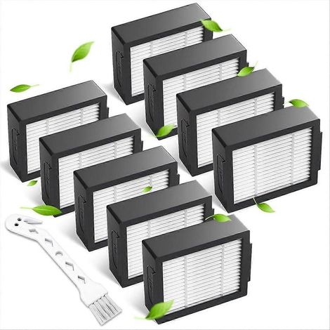 Lot de 9 filtres de rechange pour iRobot Roomba séries E, I et J, filtres haute efficacité combinés (1/5)