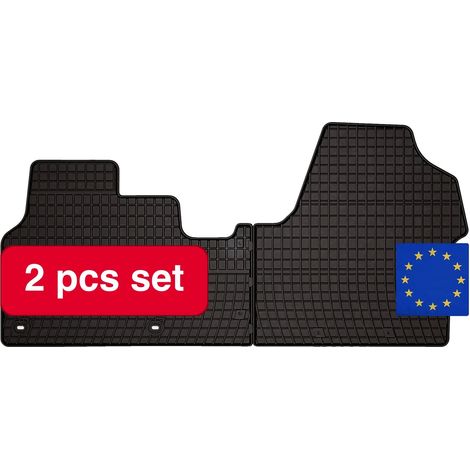 Tapis de voiture en caoutchouc, ajustement sur mesure pour fourgonnettes commerciales polyvalentes, durables et faciles à nettoyer, noir (1/5)
