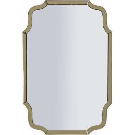Specchio da parete Istanbul sagomato con cornice specchio oro 54x84,5 cm