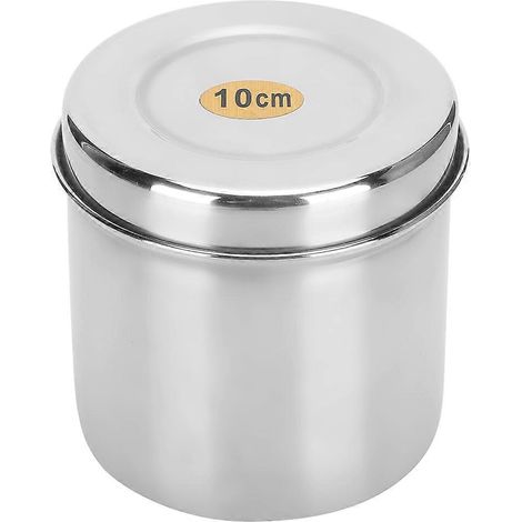 Aufbewahrungsbox aus Edelstahl für Wattebällchen, Glas mit Deckel, Badezimmer-Organizer, Aufbewahrungsbehälter für Zuhause und Krankenhaus (1/5)