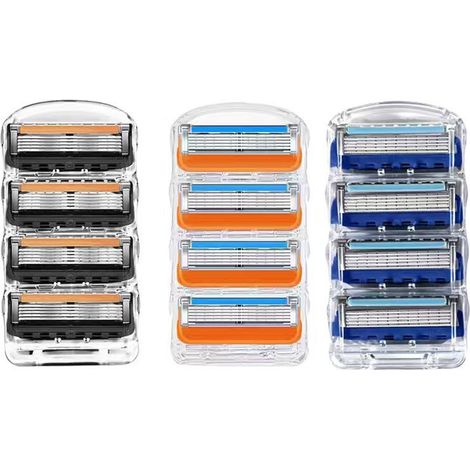 rasoir electriques hommes-Lames de rechange pour rasoir Gillette Fusion 5 lames (paquet de 12)