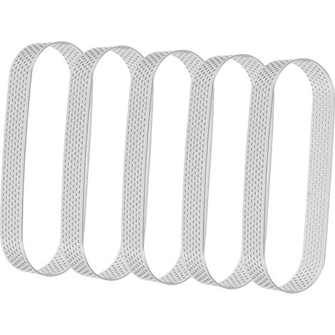 Lot de 6 cercles ovales perforés pour gâteaux et pâtisseries (1/4)