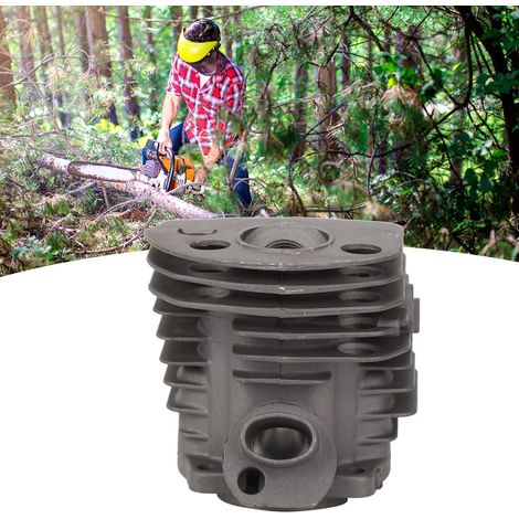 Kit cylindre piston tronçonneuse Husqvarna 51, pièces détachées moteur, outillage précis, kit réparation H51, accessoires métal robuste, remplacement haute performance, lot mécanique compatible. (1/5)