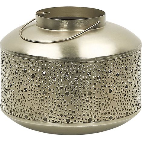 Lantern CORFU Metal 22 cm Gold