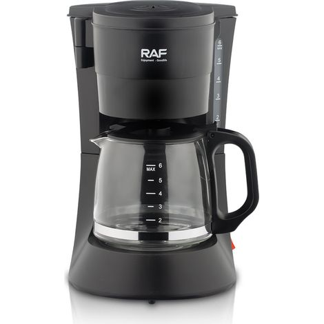 Machine café filtre noire automatique, théière électrique, maintien au chaud, cafetière maison bureau (1/2)