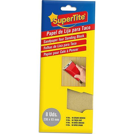 Papier pour cale à poncer – 8 pièces 230 x 93 mm