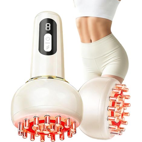 Lymphdrainage-Massagegerät und Anti-Cellulite-Massagegerät für Beine, Arme, Bauch und Körper hilft, Dehnungsstreifen und Cellulite zu reduzieren sanfte Wärme und Vibration (1/5)