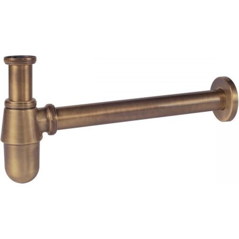 Tres – Siphon de lavabo inspectable en laiton mat – Bouchon de visite – 3463430LM (1/2)