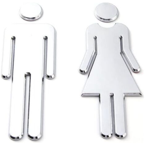 Pair Ahlsen Plaque de Porte Femmes et Hommes,Signe Toilette, WC Sign,Symboles de WC Hommes Femmes Signe Toilette pour Porte Panneau WC Homme Femme Panneau Toilette Signe de Porte Salle de Bain (1/5)