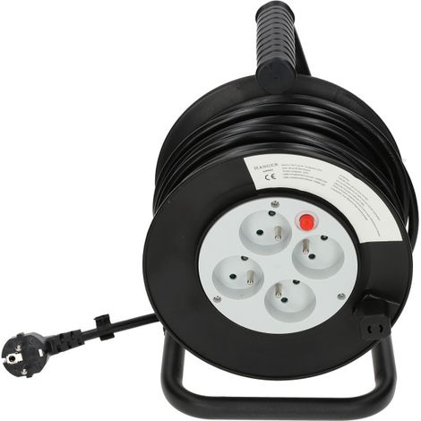 Enrouleur électrique 25m H05VV-F 3G 1,5mm2 - HANGER - 600002 (1/3)