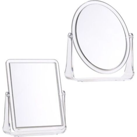 2 pièces Miroir De Maquillage De Bureau Double Face De Miroir De Coiffeuse Et Élégant pour Chambre Haute Définition