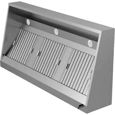 Hotte murale Snack avec moteur, éclairage LED et regulateur de vitesse, 1000x950 mm - VIRTUS