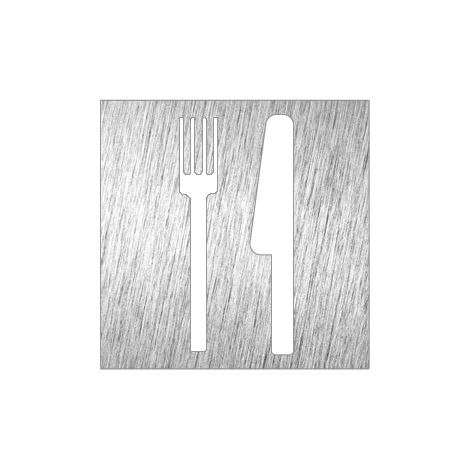 Pictogramme en Acier Inoxydable "Restaurant" - Fricosmos (1/2)