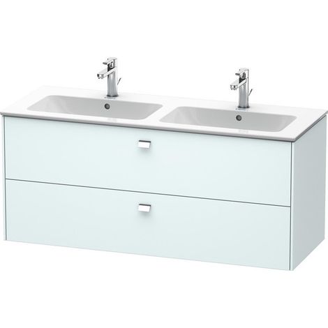 Meuble sous-vasque BRIOSO 553x1290x479mm Griffe chromé Bleu clair mat