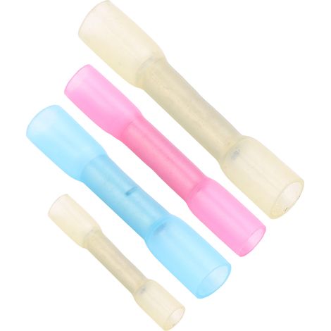 Kit 100 pièces Connecteurs Étanches à Manchon Thermorétractable, Série BHT, Cosses à Souder pour Câbles Électriques, Crimpage Imperméable (1/5)