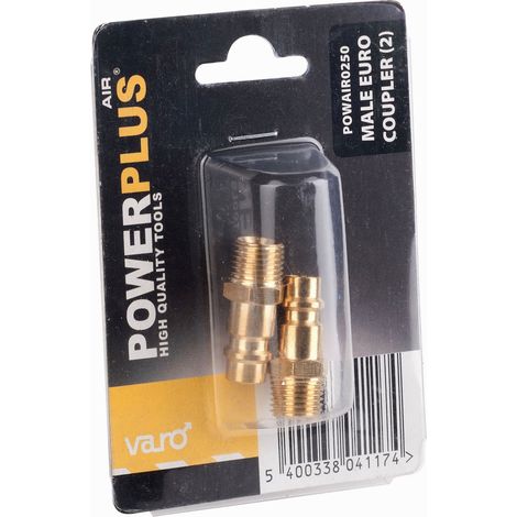 Blisterpackung mit 2 Schnellverbindern männlich Euro 1/4 r/ext powair0250 (1/2)