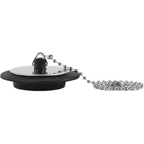 Bouchon de vidange d'évier de cuisine avec chaînette, accessoire de remplacement pour baignoire (1/5)