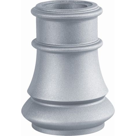 Base, forme opéra - Hauteur 240mm grand diamètre Ø145mm pour tube Ø80mm - Aluminium - DECO FER FORGE (1/3)