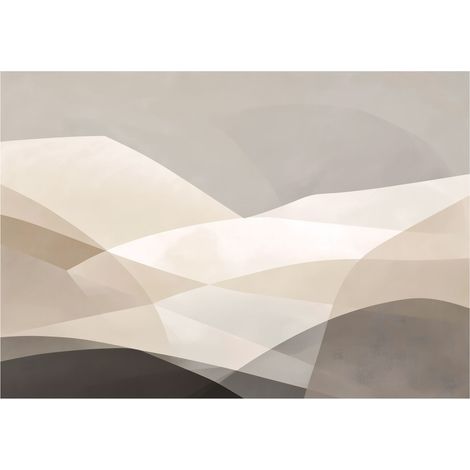 Boho Fototapete Beige Abstrakt – Großformat Wandtapete 200x140 cm – Design für Wohnzimmer & Schlafzimmer