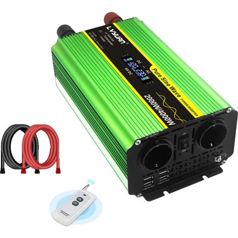 Wechselrichter, reine Sinuswelle, hohe Leistung, 12 V–220 V–4000 W (1/2)