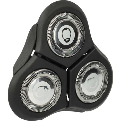 vhbw 1x cabezal afeitado compatible con Philips RQ1187, RQ1190, RQ1190X, RQ1195 afeitadora negro plata