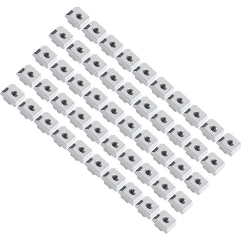Écrou coulissant en acier au carbone nickelé pour accessoires de profilés en aluminium (EU30 M6) (1/5)