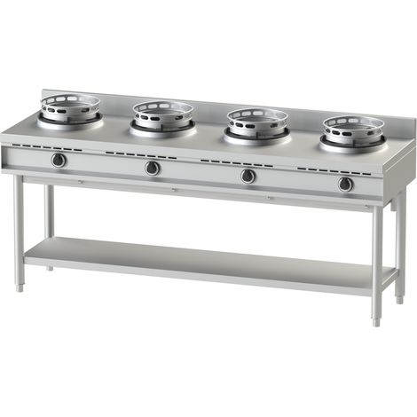 WOK GAZ SUR PIETEMENT 4 BRULEURS 4 x 13 kW - NAYATI