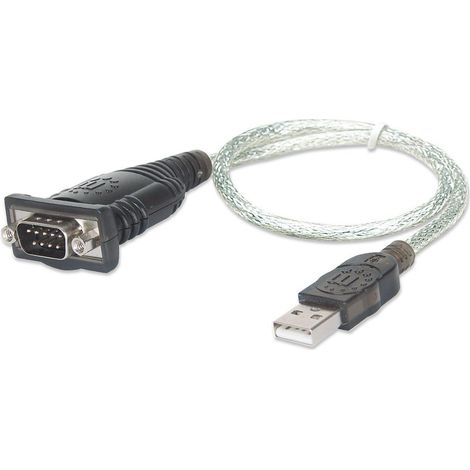 IC Intracom Manhattan - USB auf seriellen Anschluss Adapter (45 cm Kabel, RS-232), grau (1/5)