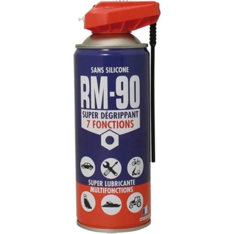 Spray Degrippant Multi-Usage 7 Fonctions PUCK RM-90 - Lubrifie, Anti-Rouille, Chasse Humidite - Aerosol 400 ml