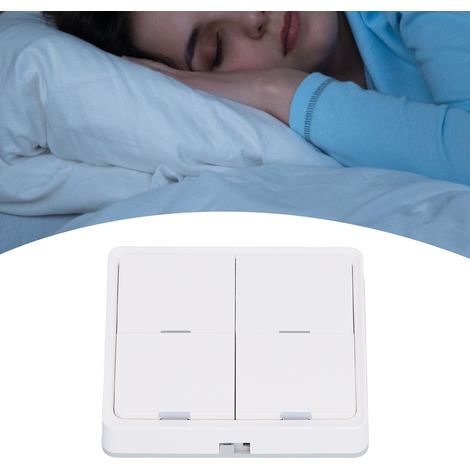 Intelligenter Szenenschalter mit 4 Tasten, ZigBee/WLAN, App-/Sprachsteuerung, weißes ABS - CR2430 (1/5)