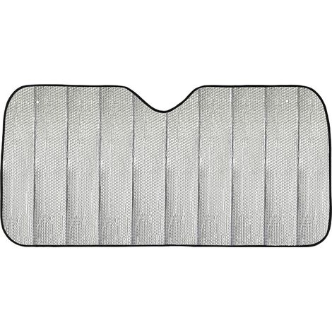 Pare-soleil de voiture (140 x 70 cm) pour berline – Feuille d'aluminium double face avec isolation à 4 couches, protège contre la chaleur et les UV, avec ventouses (1/3)