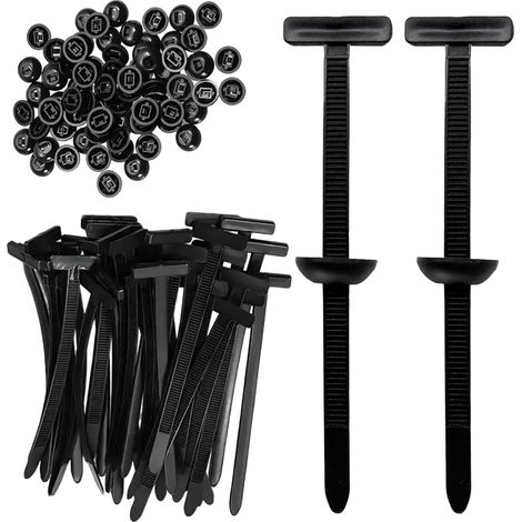100 Pièces Boucle de Collier de Serrage Universelle, Attache-Câble en Nylon Autoverrouillante Robuste, Colliers Multifonctions pour Voiture, Maison, Réparations et Machines