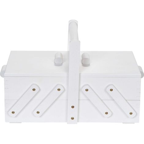 Prym 612579 - Scatola da cucito in legno S, colore: Bianco (1/2)