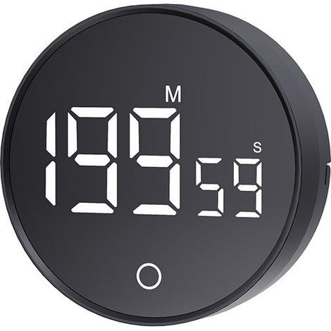 Minuteur Cuisine - Affichage Numérique LED - Plage 0-199 Min 59 Sec - Support Réglable 0° À 90° - Fonction Silencieuse - Piles Incluses - 1 Pièce (1/5)