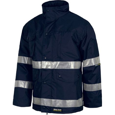 Parka acolchada en tejido Oxford con cintas reflectantes WORKTEAM Combi S1008 (1/3)