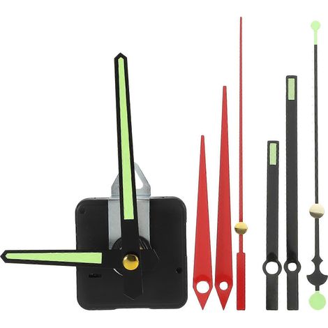 Mouvement d'horloge de remplacement avec aiguilles fluorescentes pour bricolage (1 jeu) (1/5)