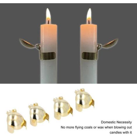 Extincteur Automatique De Bougie - Acier Inoxydable - Pour Bougies Jusqu À 2 Cm De Diamètre - 4 Pièces (1/4)