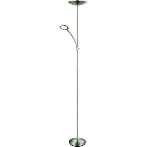 LED lampada da terra Vlasta in metallo cromo satinato Ø25cm H: 182 centimetri con interruttore (1/4)