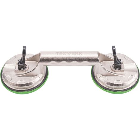 Saugheber Trgf.80kg Kopf-D.118mm 2 Köpfe Alu TECWERK (1/5)