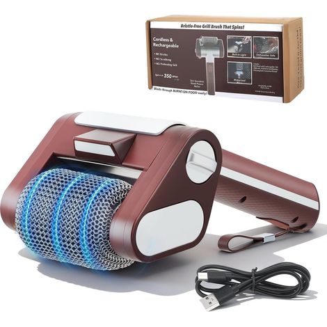 Elektrische Grillbürste – 1 Stück – Edelstahl 304 – Borstenlos mit LED – Wiederaufladbare Grillreinigung – Für alle Grillarten (1/5)