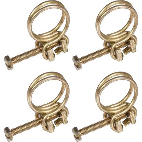 4 fascette stringitubo in metallo zincato a doppio filo per guaine, tubi, cavi, raccordi per elettrodomestici e sistemi di ventilazione, 50-55 mm (1/2)