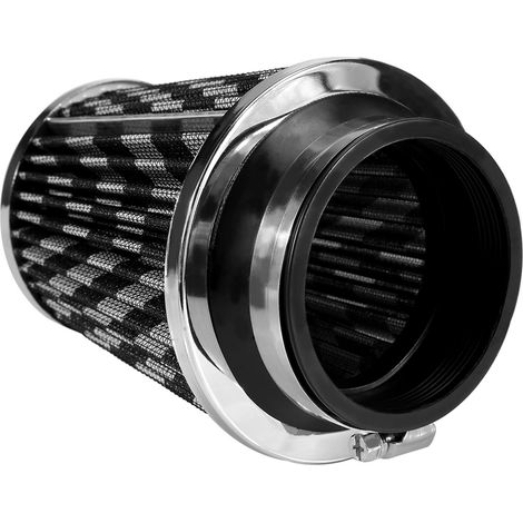 Kit d'admission d'air froid haute performance pour voiture, filtre à air conique en maille noire. (1/5)