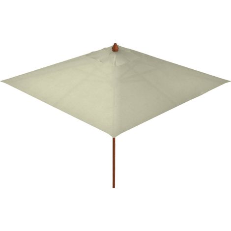 Ombrellone da Giardino 3x3 m Palo Ø60 mm in Legno Telo in Acrilico Danieli Bangkok Ecrù (1/5)
