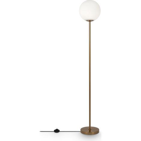 Lampada da terra ottone sfera bianca Ring Maytoni E27 (1/4)