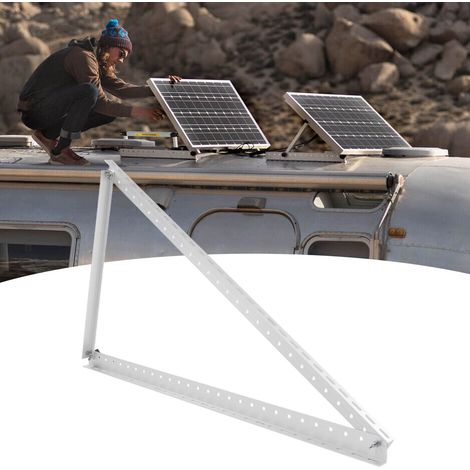 Trépied photovoltaïque pliable en alliage d'aluminium de 41 pouces, support triangulaire portable pour panneaux solaires adapté aux panneaux photovoltaïques de la gamme 200-350W. (1/5)